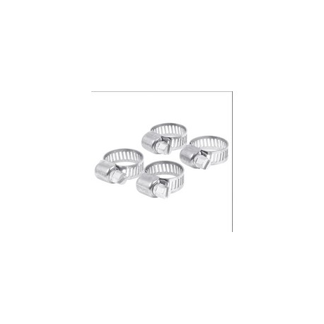 Abrazadera minI de acero inoxidable, blister con 4 pzas