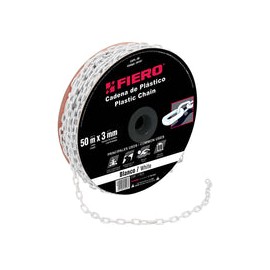 CADENA PLASTICA 3 MM X 50 MT BLANCA FIERO 44161