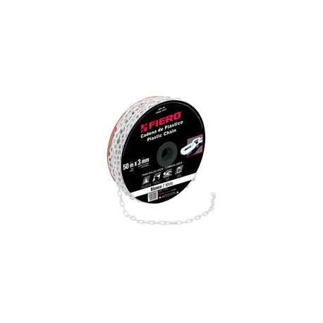 CADENA PLASTICA 3 MM X 50 MT BLANCA FIERO 44161