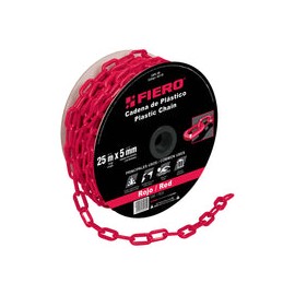 CADENA PLASTICA 5 MM X 25 MT ROJA FIERO 44176