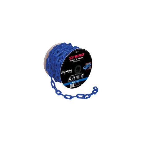 CADENA PLASTICA 8 MM X 25 MT AZUL FIERO 44183