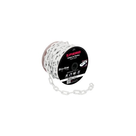 CADENA PLASTICA 8 MM X 25 MT BLANCA FIERO 44181