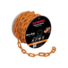 CADENA PLASTICA 8 MM X 25 MT NARANJA FIERO 44185