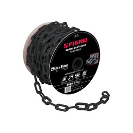 CADENA PLASTICA 8 MM X 25 MT NEGRA FIERO 44180
