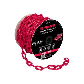 CADENA PLASTICA 8 MM X 25 MT ROJA FIERO 44186
