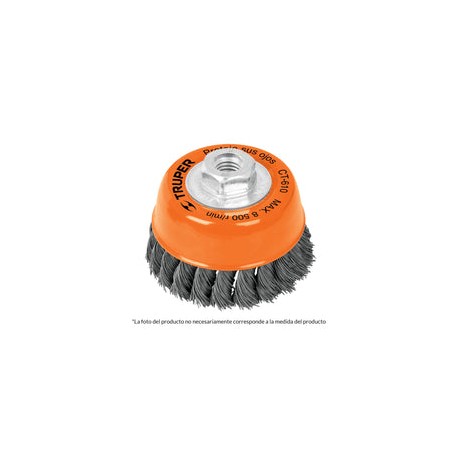 CARDA COPA TRENZADO FINO 3'' X 5/8'' TRUPER 14186