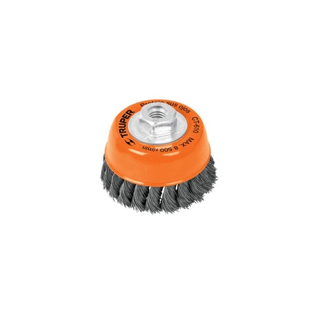 CARDA COPA TRENZADO FINO 4'' X 5/8'' TRUPER 14187