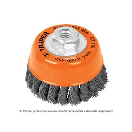 CARDA COPA TRENZADO FINO 5'' X 14 MM TRUPER 11544