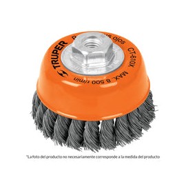 CARDA COPA TRENZADO GRUESO 3'' X 5/8'' TRUPER 17529
