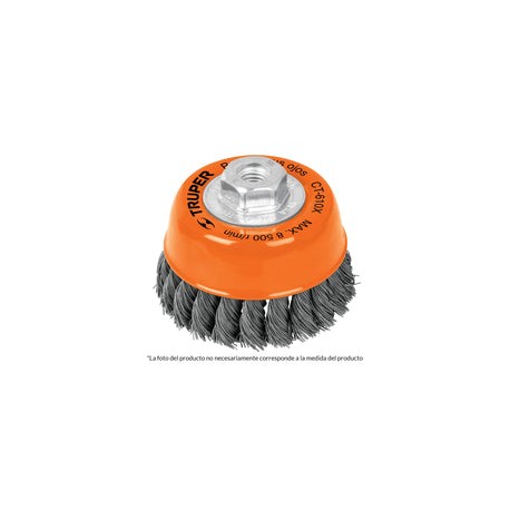 CARDA COPA TRENZADO GRUESO 3'' X 5/8'' TRUPER 17529