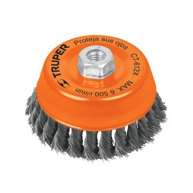 CARDA COPA TRENZADO GRUESO 5'' X 5/8'' TRUPER 11542
