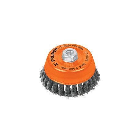 CARDA COPA TRENZADO GRUESO 5'' X 5/8'' TRUPER 11542