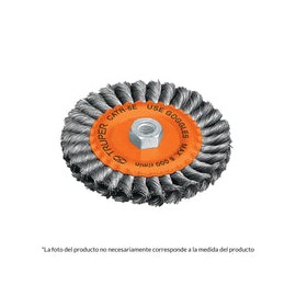 CARDA ESMERILADORA TRENZADA 4'' X 5/8'' TRUPER 17527