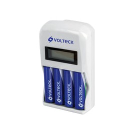 CARGADOR DE PILAS AA Y AAA RAPIDO CON 4 PILAS VOLTECH 46046