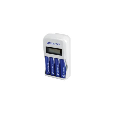 CARGADOR DE PILAS AA Y AAA RAPIDO CON 4 PILAS VOLTECH 46046