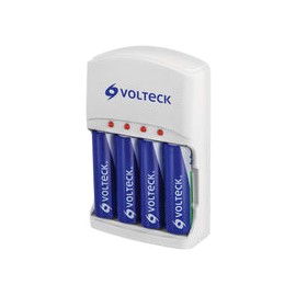 CARGADOR DE PILAS AA, AAA Y 9V CON 4 PILAS AA VOLTECH 46045