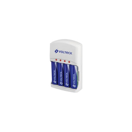 CARGADOR DE PILAS AA, AAA Y 9V CON 4 PILAS AA VOLTECH 46045