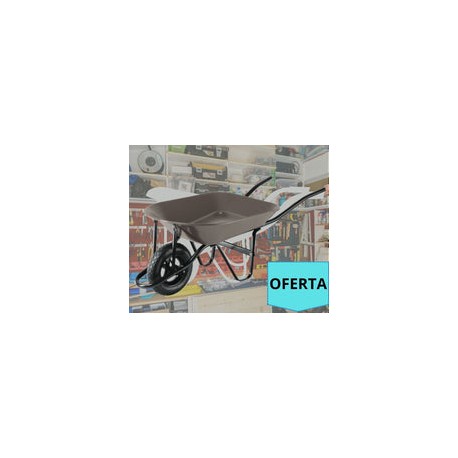 Carretilla 4.5 ft3 gris Neumática, bastidor tubular, Pretul 22647