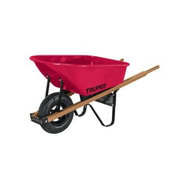 Carretilla 6 ft3, mgos/madera 1-3/4', llanta reforzada