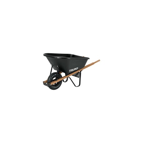 Carretilla 8ft3, bandeja plástica, mgos/madera,llanta ligera