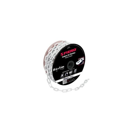 CADENA PLASTICA 5 MM X 25 MT BLANCA FIERO 44171