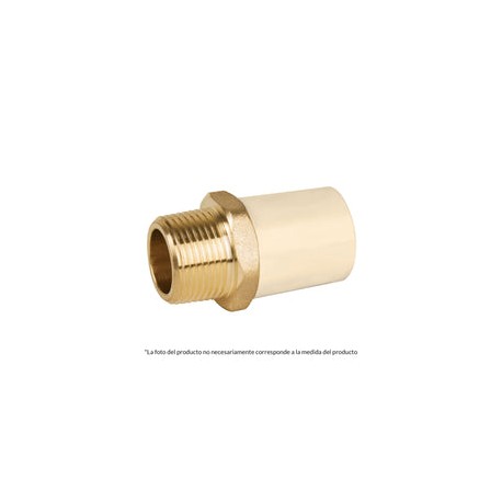 ADAPTADOR MACHO CPVC INSERTO METALICO 1/2'' FOSET 45104